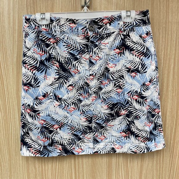 Christopher & Banks Navy Print Skort size 8 - Picture 1 of 6